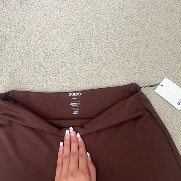 Danielle Guizio Chocolate Brown Mini Skirt - Picture 4 of 4